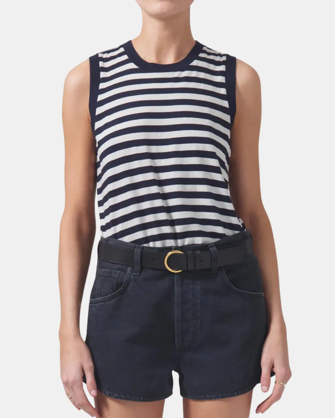 JESSIE MODERN MUSCLE TEE IN ECLIPSE STRIPE