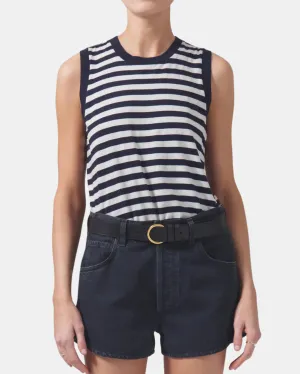 JESSIE MODERN MUSCLE TEE IN ECLIPSE STRIPE