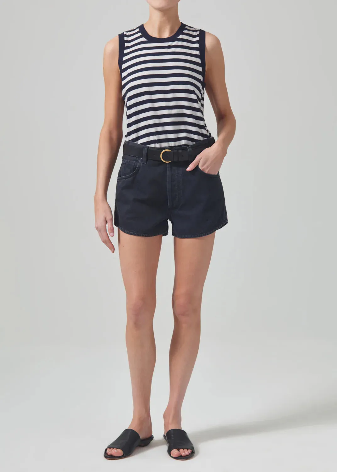 JESSIE MODERN MUSCLE TEE IN ECLIPSE STRIPE