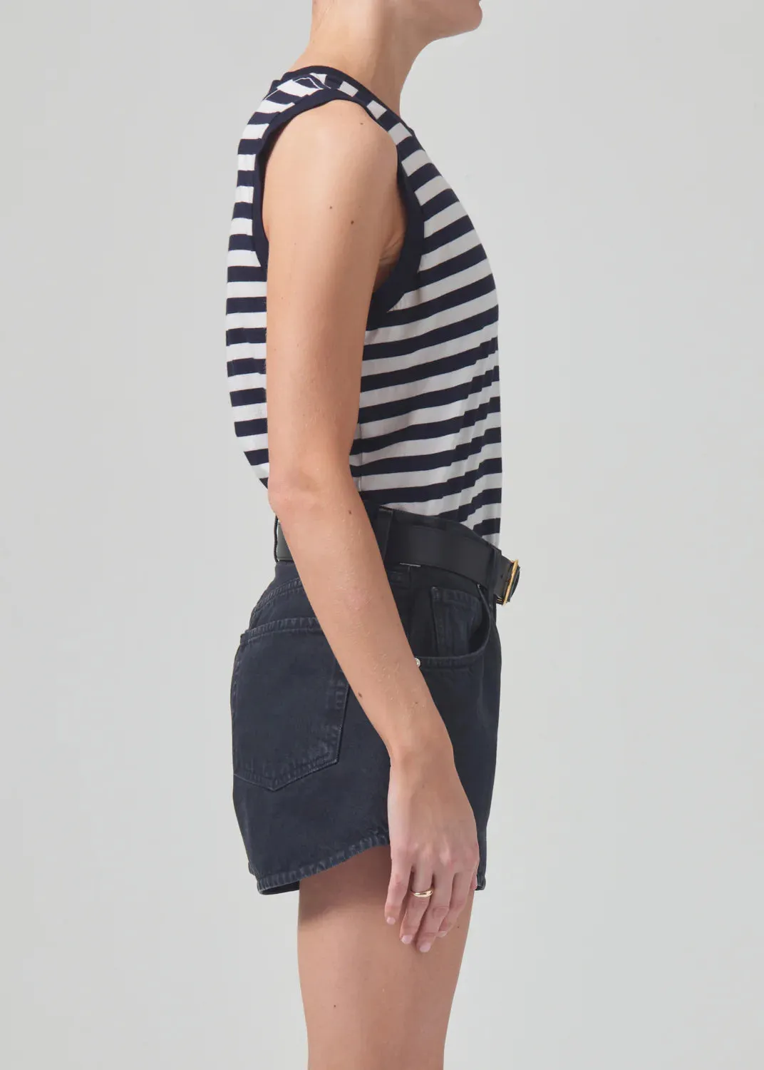 JESSIE MODERN MUSCLE TEE IN ECLIPSE STRIPE