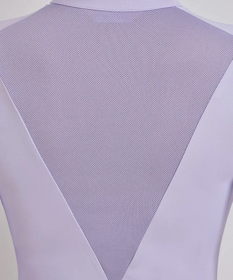 J.Jane Open Zipper Cooling T-Shirt - Lavender