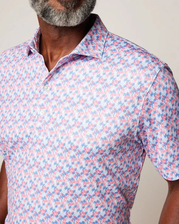 Johnnie O - Royal Palm Jersey Performance Polo - Malibu Red