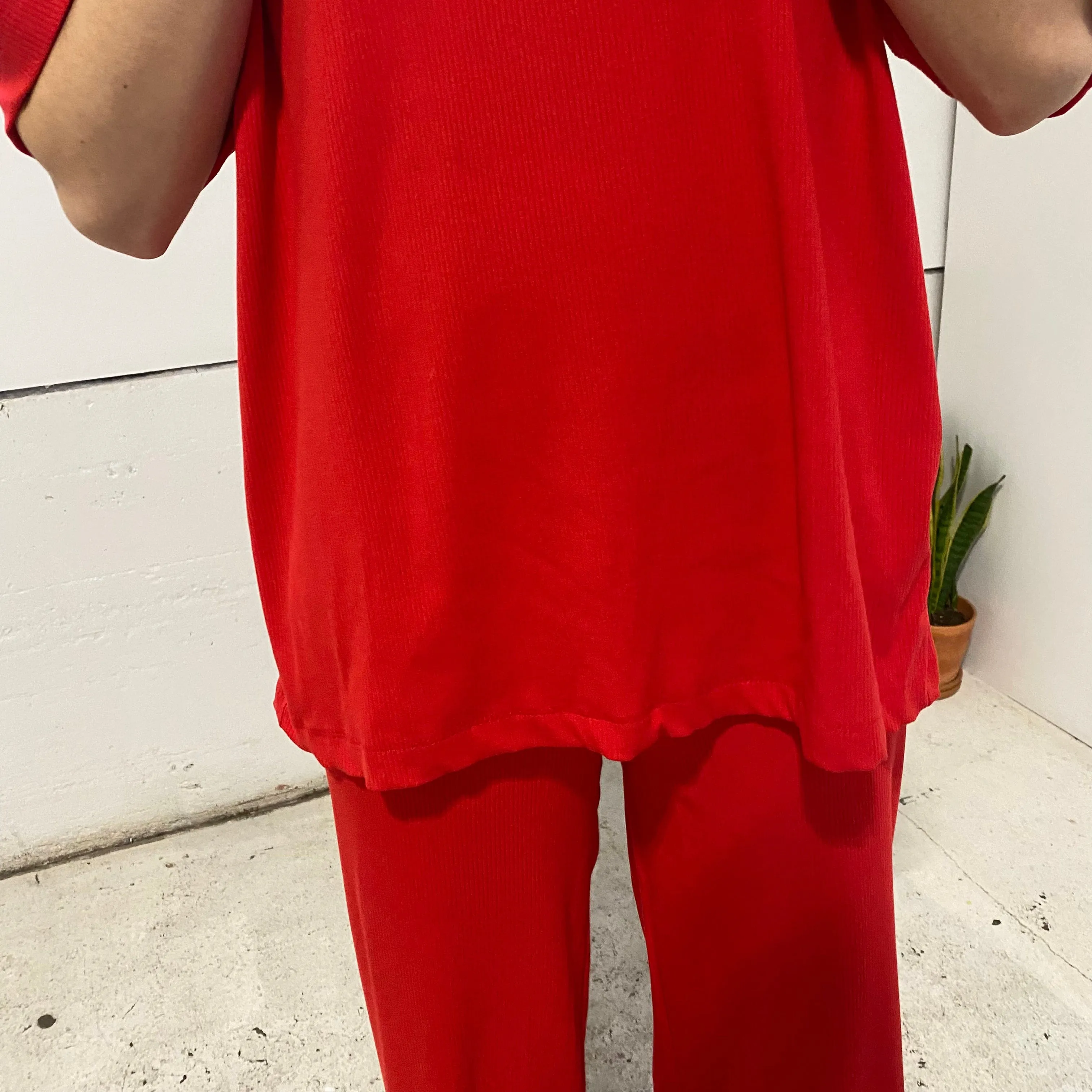 Joshua Shortsleeve Top in Red