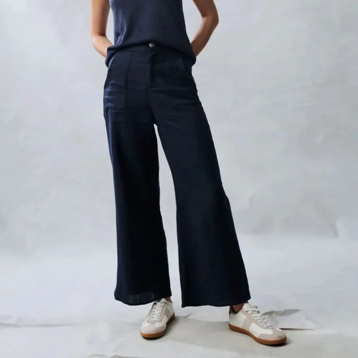 Jude Linen Pants (Navy)