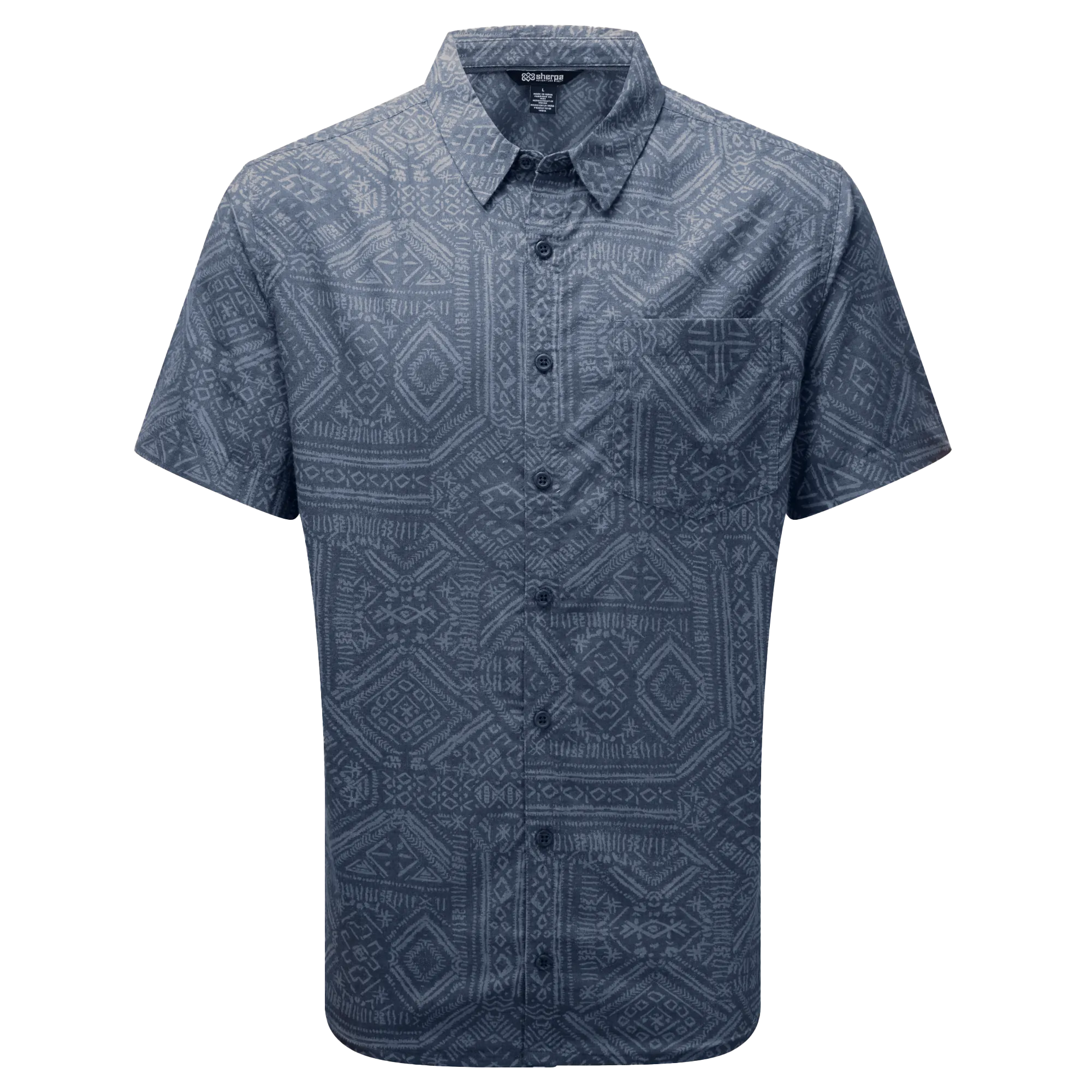 Khamsu Short Sleeve Shirt - Neelo Blue Nomad