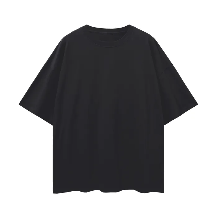 Kothi Graphic Tee Vintage Flowers Indian Intersectional Pride on Black Oversize Deep Drop Shoulder Tee - 190 GSM
