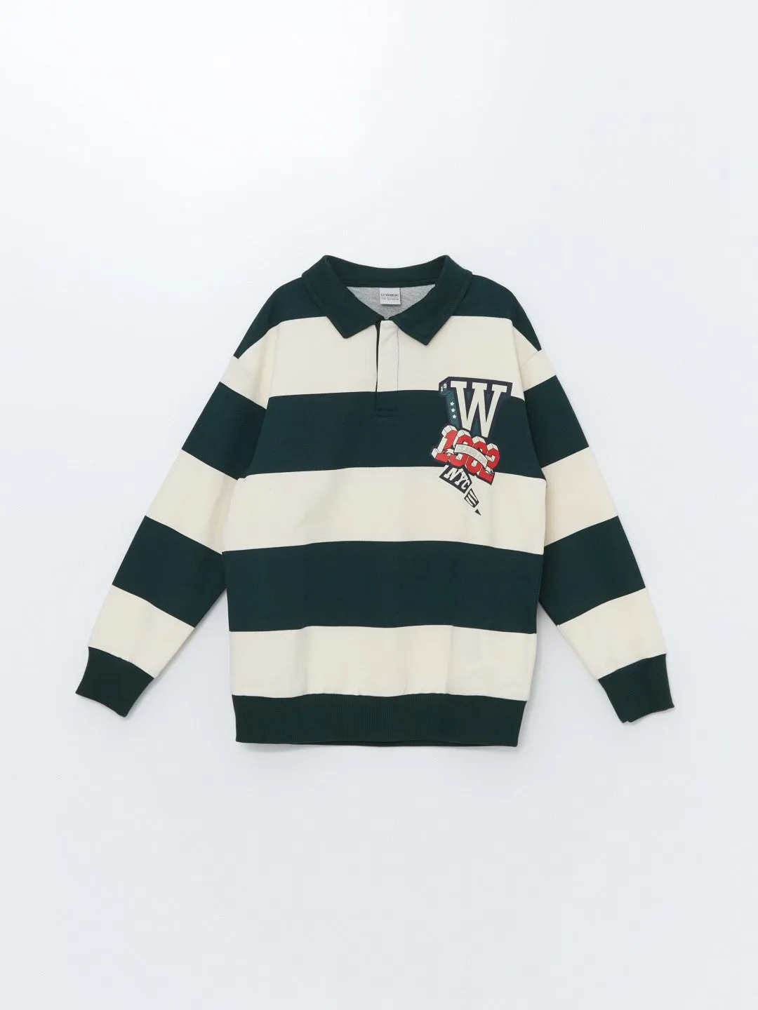 LCW Kids

Dark Green Striped Polo Neck Striped Long Sleeve Boy T-Shirt