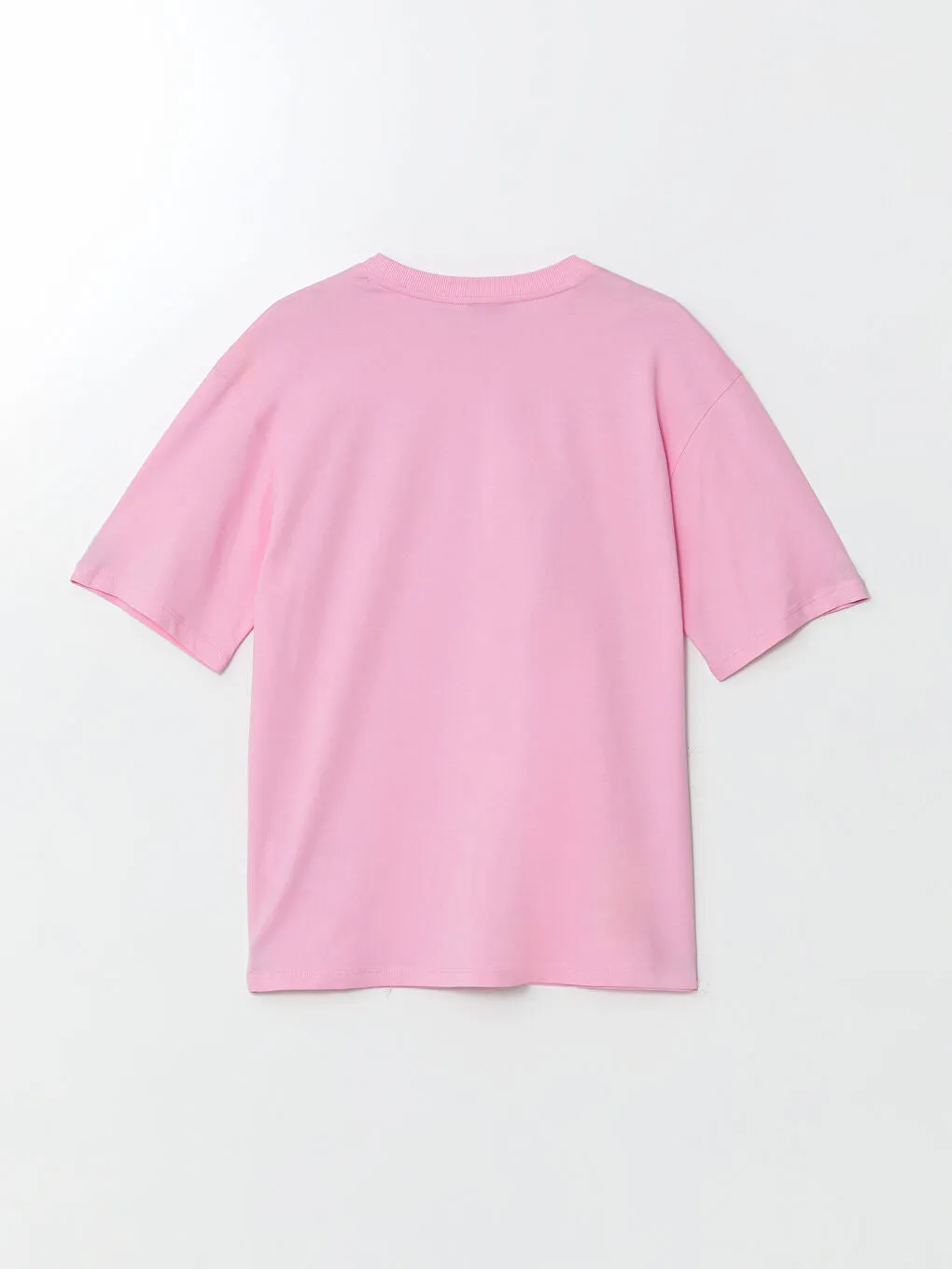 LCW Vision Pink Crew Neck Printed Women T-Shirt