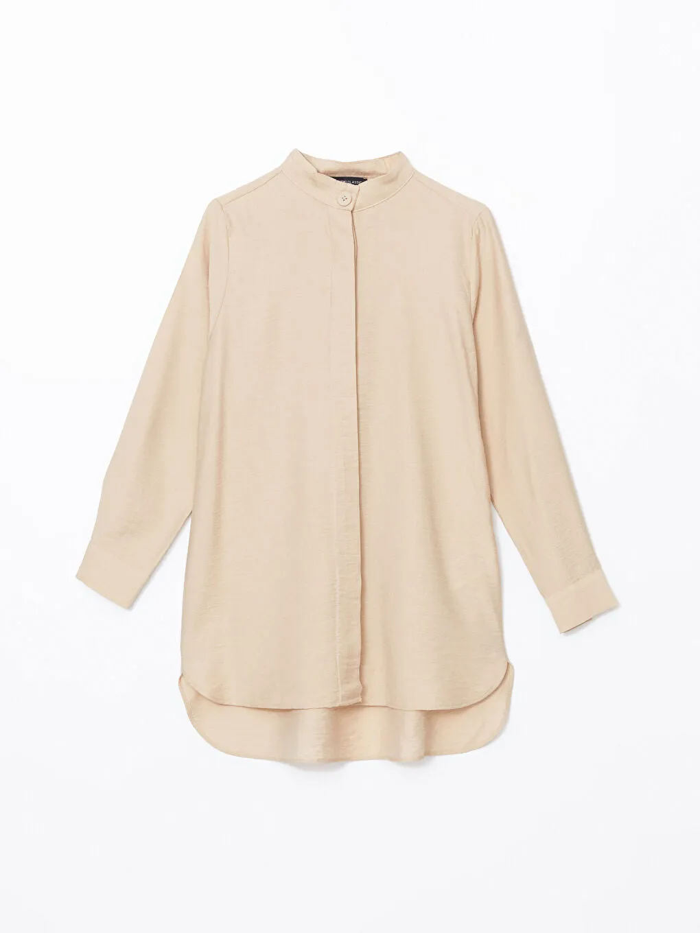 LCWAIKIKI Classic Beige Judge Collar Women Shirt Tunic