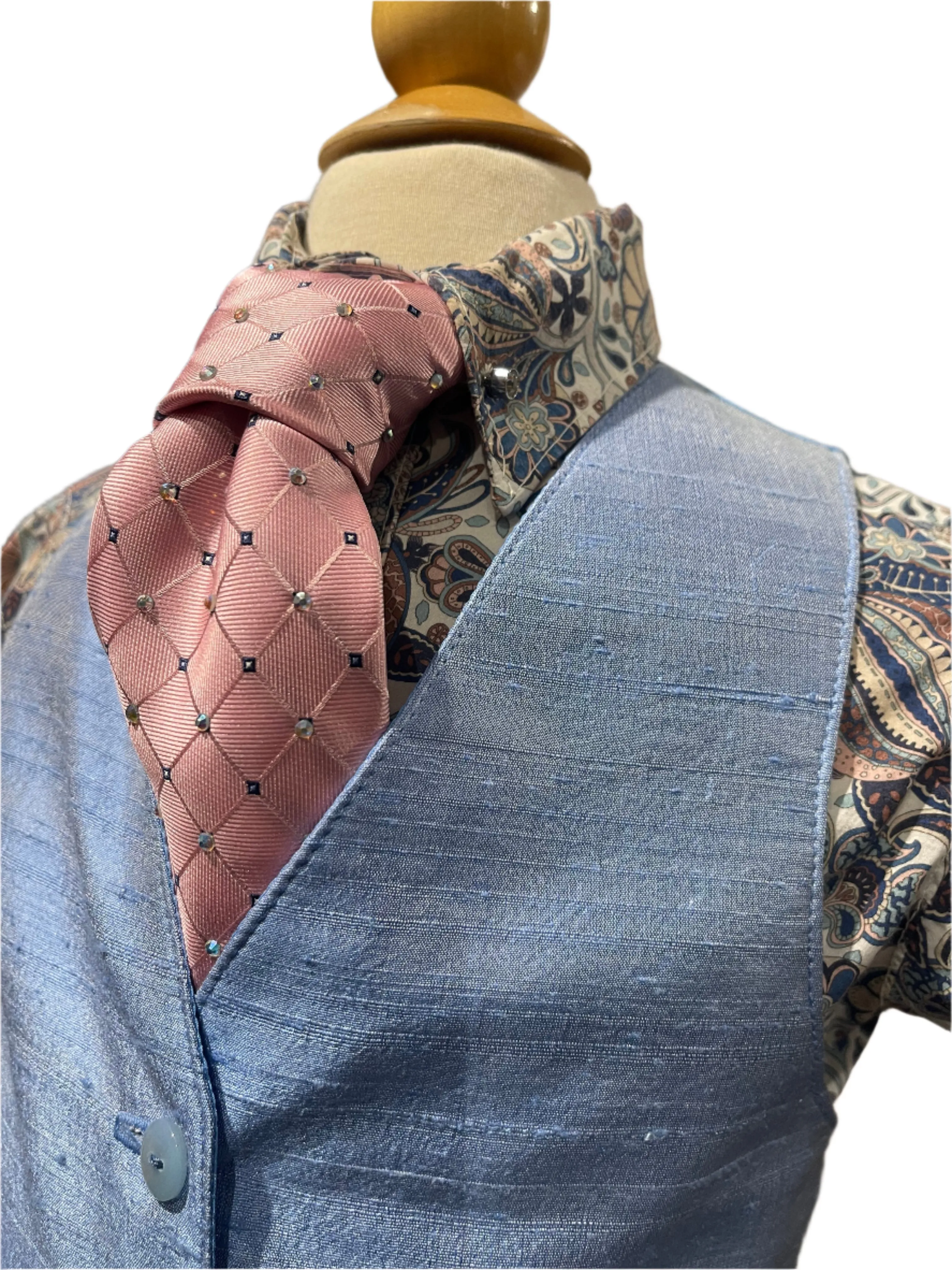 Light Blue Paisley Youth Set