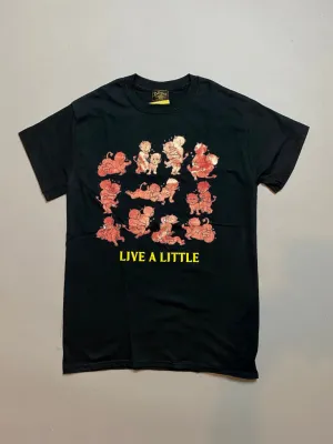 Live a little Tee in BLACK