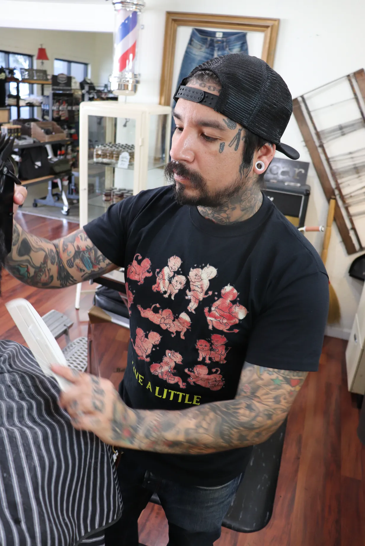Live a little Tee in BLACK