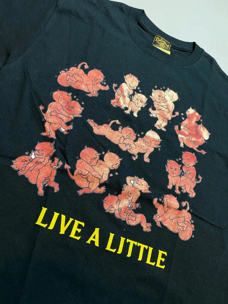 Live a little Tee in BLACK