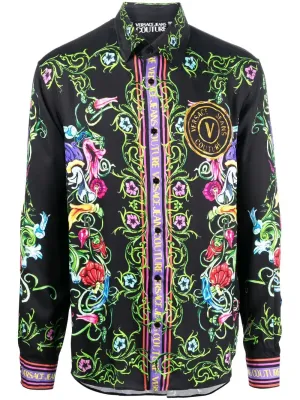 logo graphic-print shirt