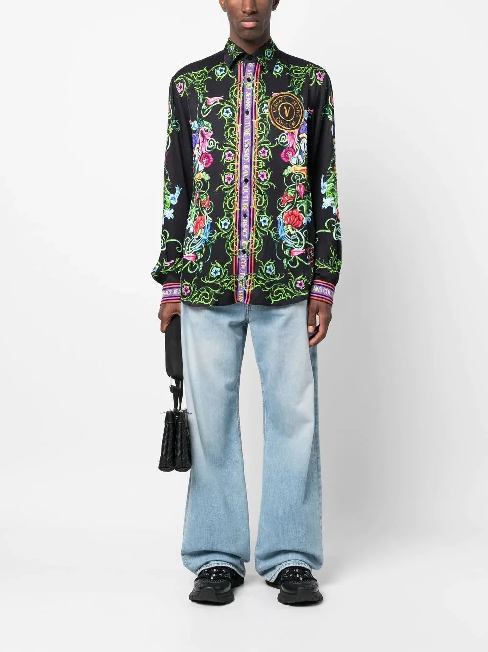 logo graphic-print shirt