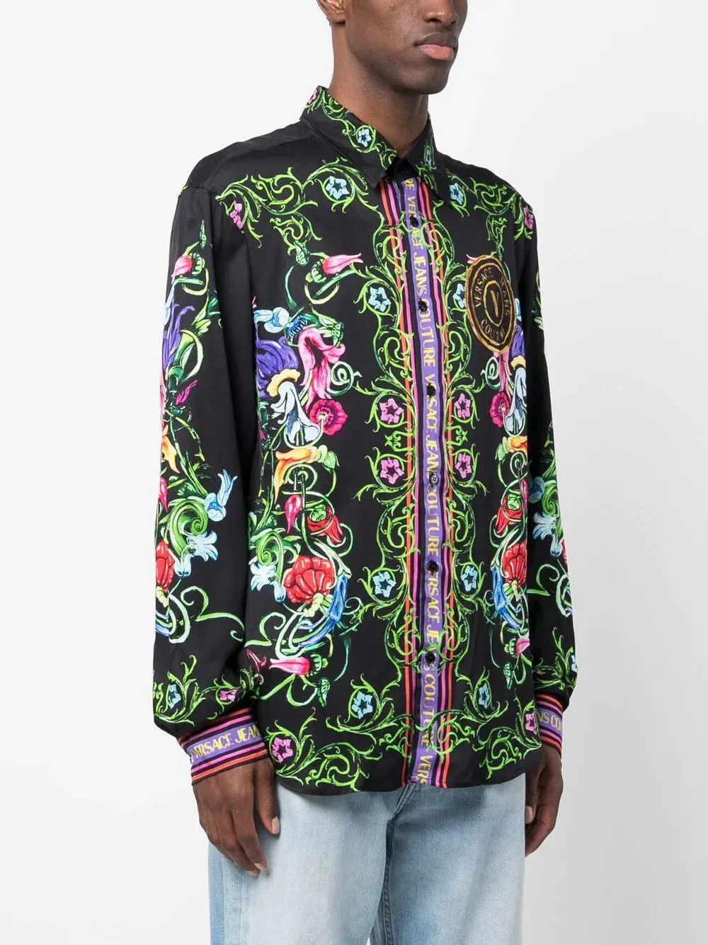 logo graphic-print shirt