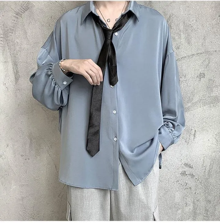 Long Sleeve Loose Casual Men Shirt