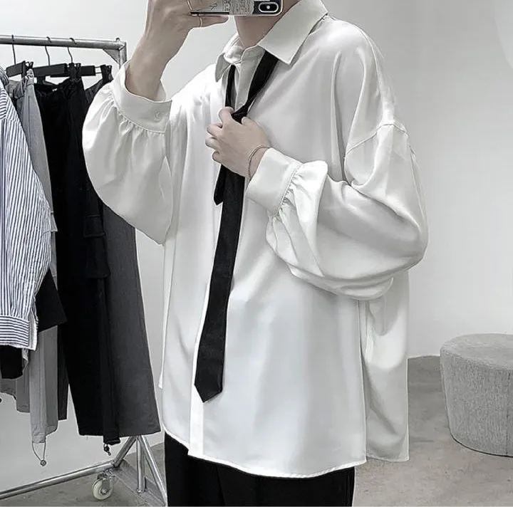 Long Sleeve Loose Casual Men Shirt