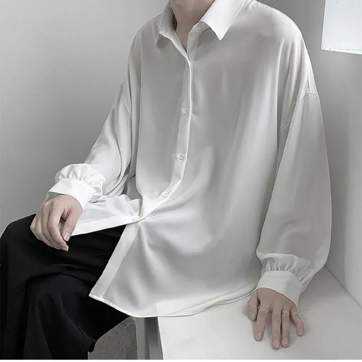 Long Sleeve Loose Casual Men Shirt