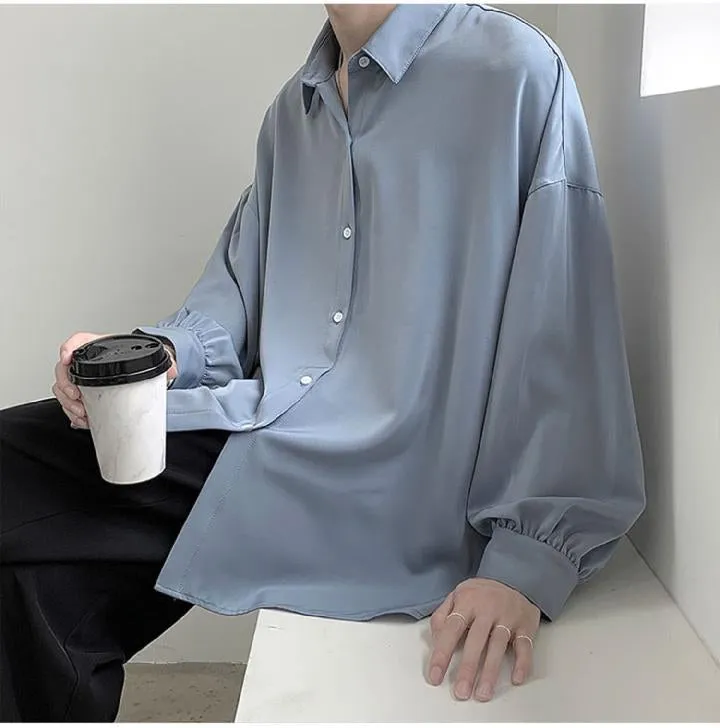 Long Sleeve Loose Casual Men Shirt