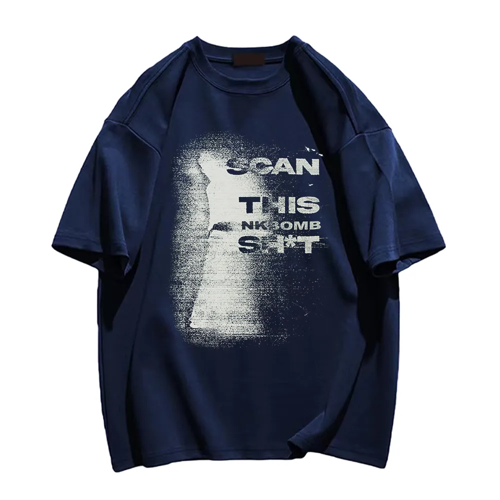 Loose Lettered Cotton T-Shirt