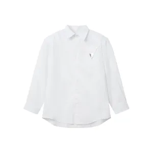 Loose Long-Sleeve Metal Accent Shirt