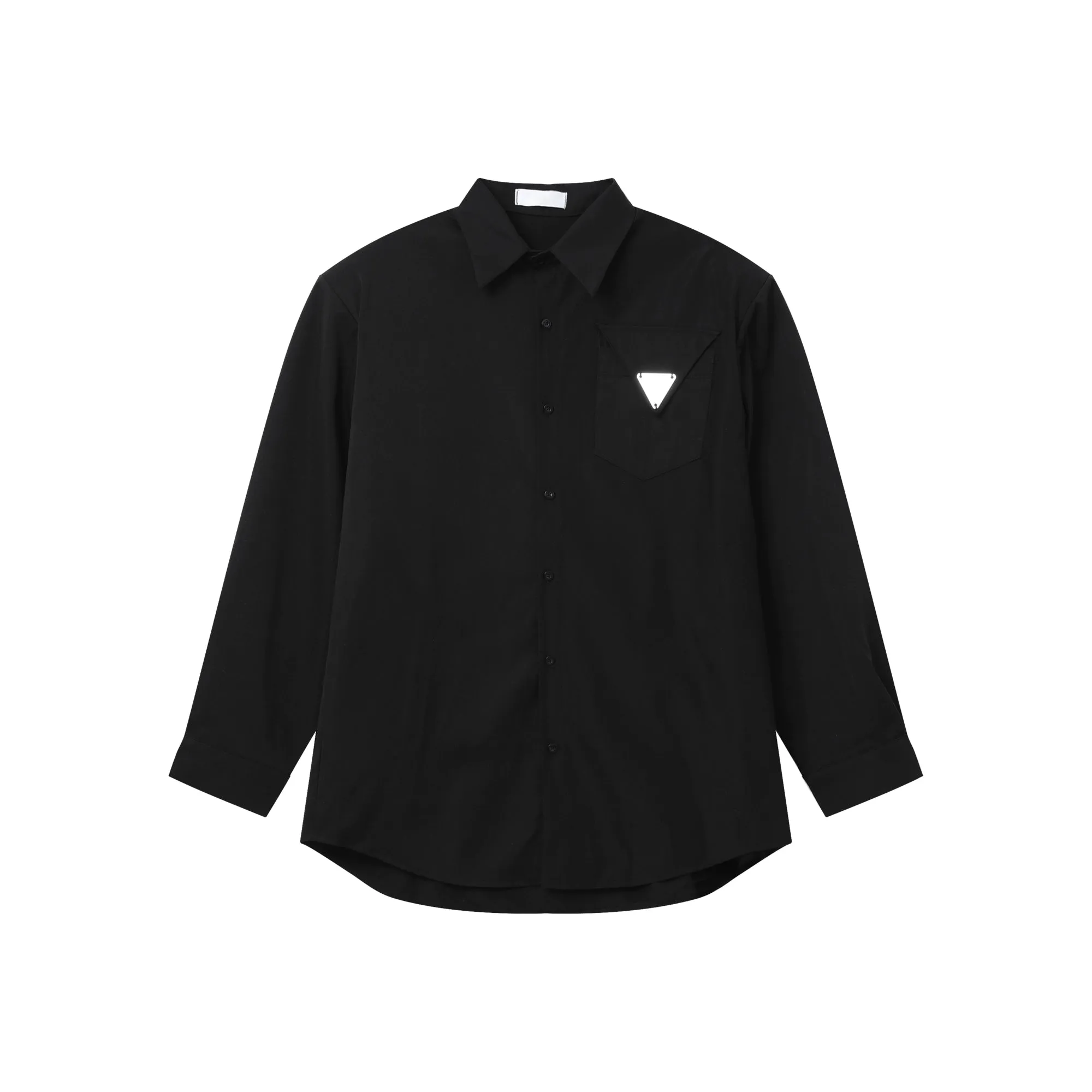 Loose Long-Sleeve Metal Accent Shirt