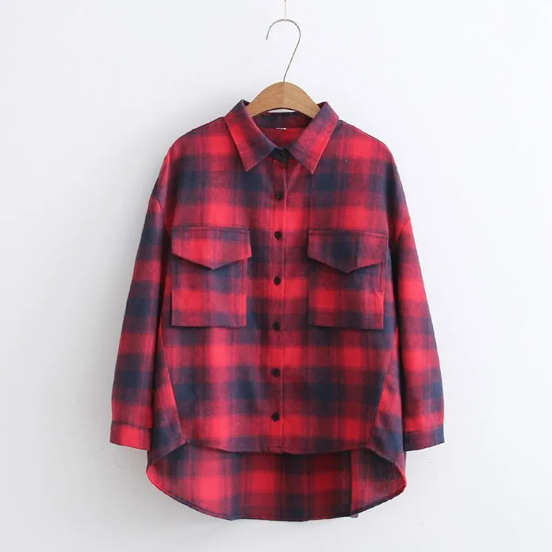 Loose Plaid Shirt