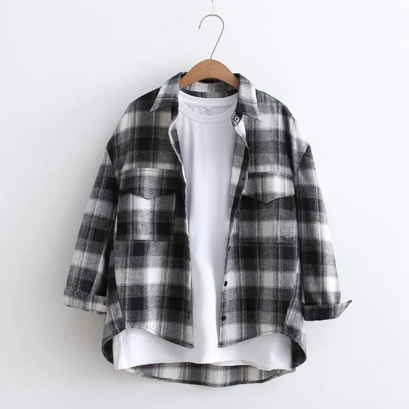 Loose Plaid Shirt