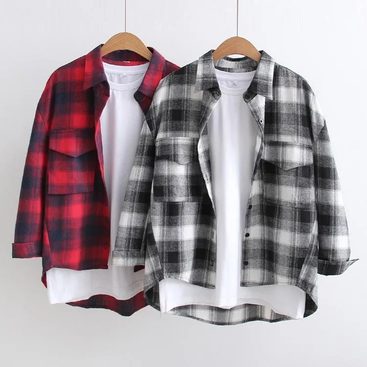 Loose Plaid Shirt