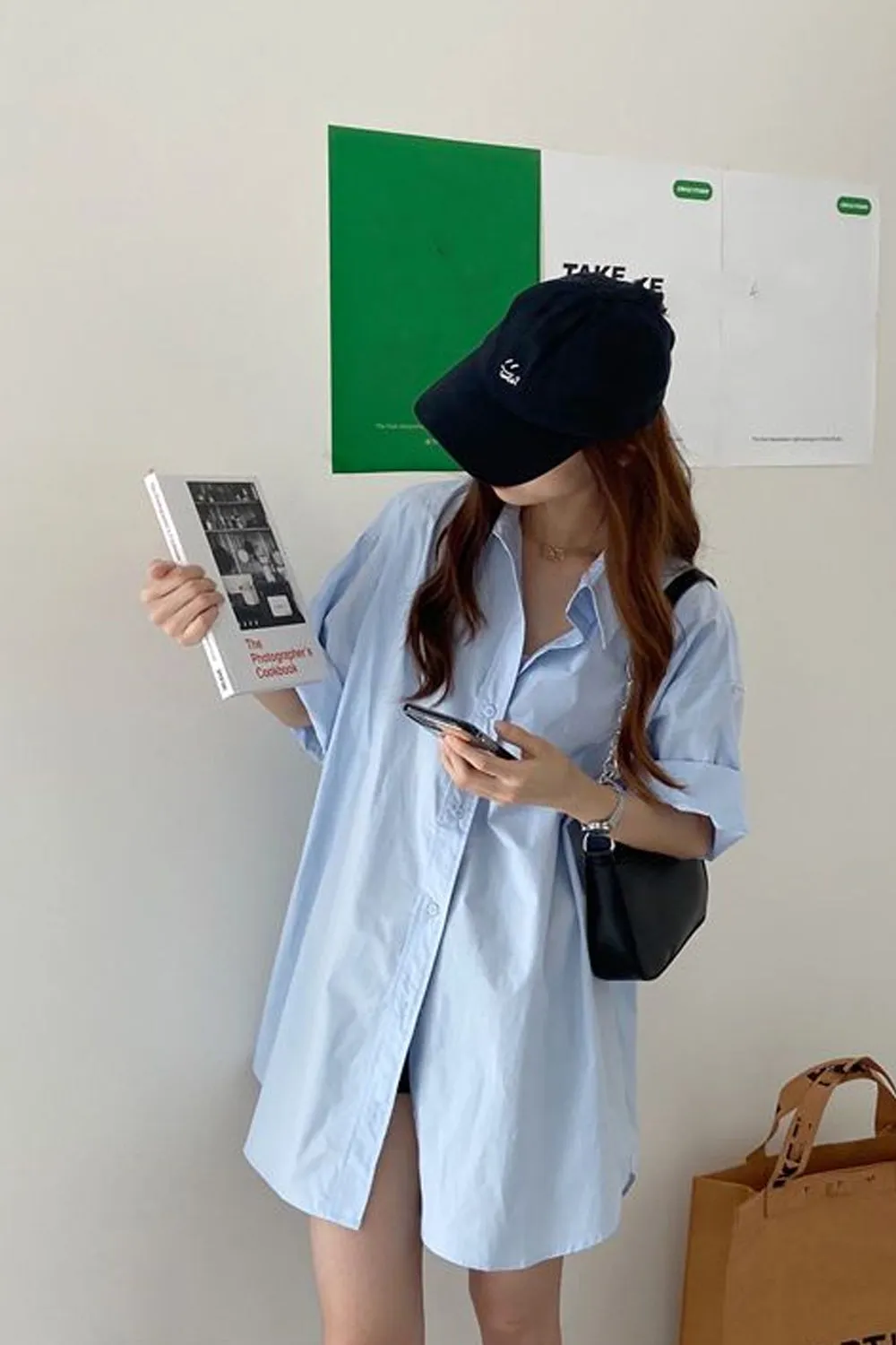 Loose Short Sleeve Basic Blouse Shirt
