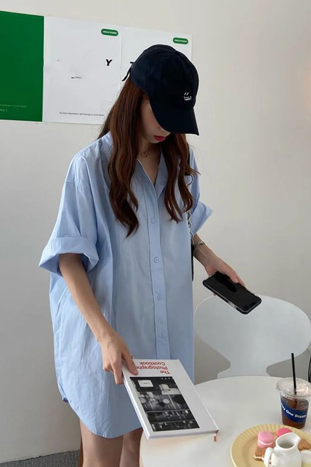 Loose Short Sleeve Basic Blouse Shirt