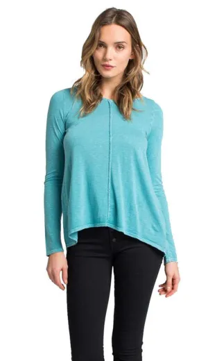 Lory Split Back T-Shirt in Blue Lagoon