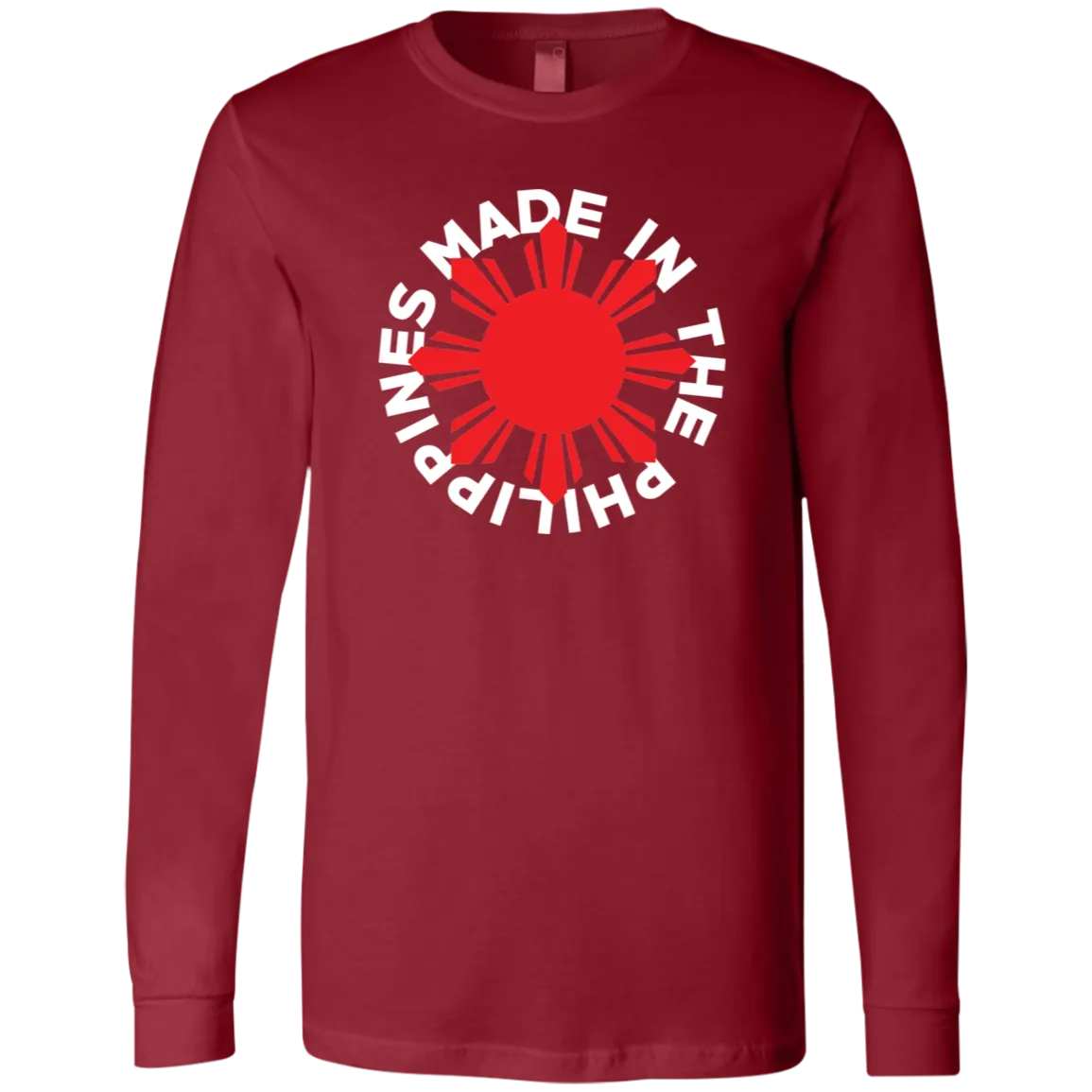Made in the Philippines Red Sun Unisex Jersey Long Sleeve T-Shirt