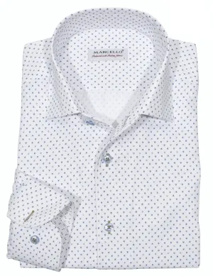 Marcello Sport Slim Fit Roll Collar Shirt