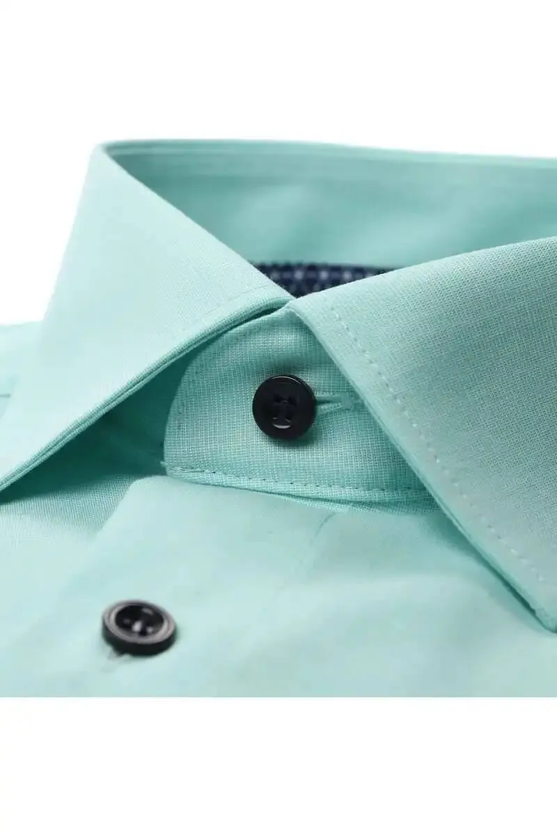 Marvelis Men's Modern Fit Dress Shirt Light Green