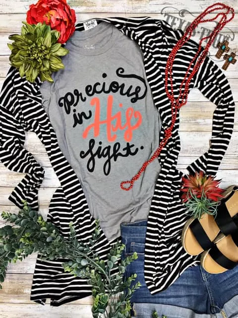 {MATILDA} Black   White Striped Cardigan with Pockets