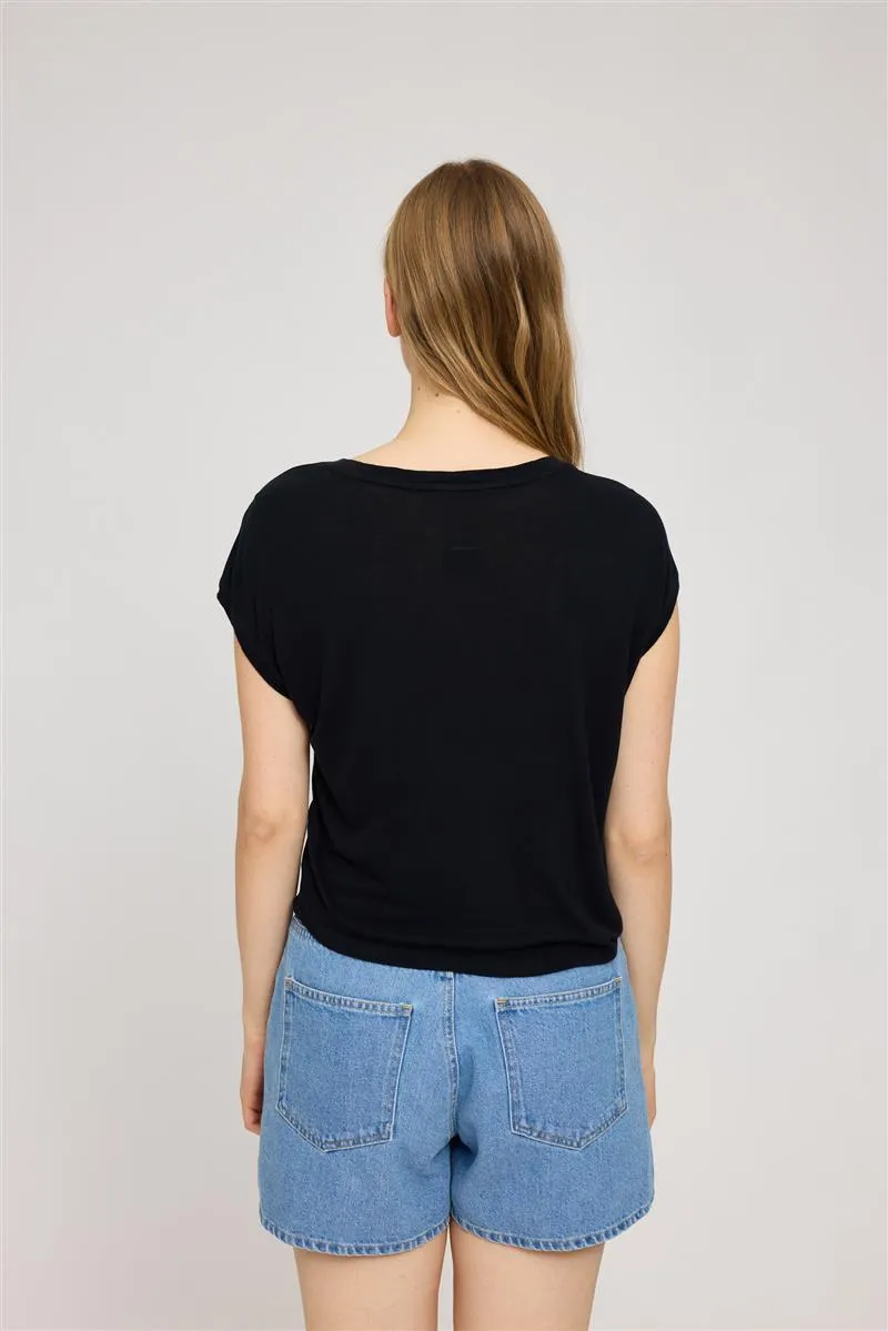 MAZINE Cropped T Loose Fit  black
