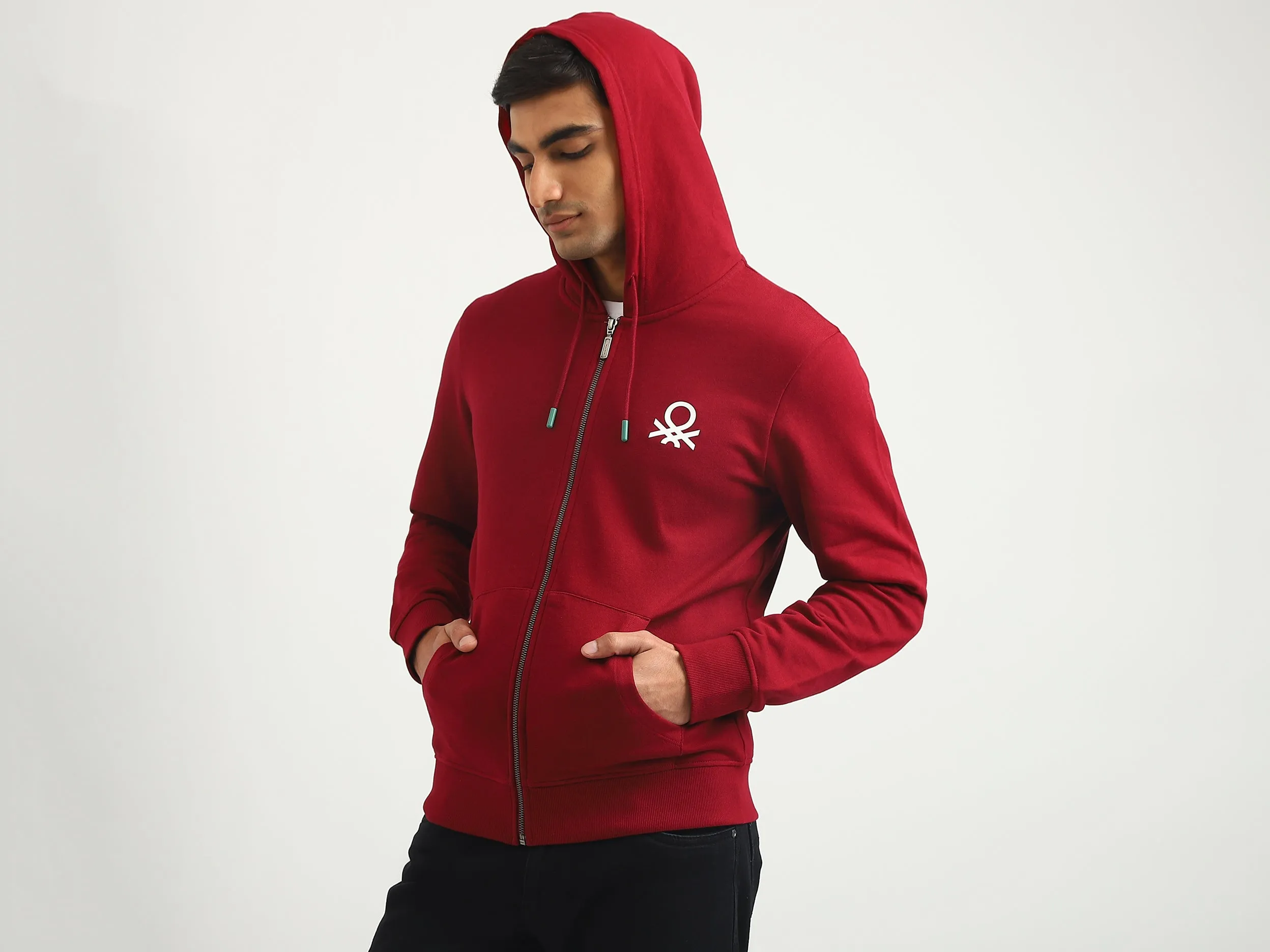 Men Brand Logo Hooded Sweatshirt