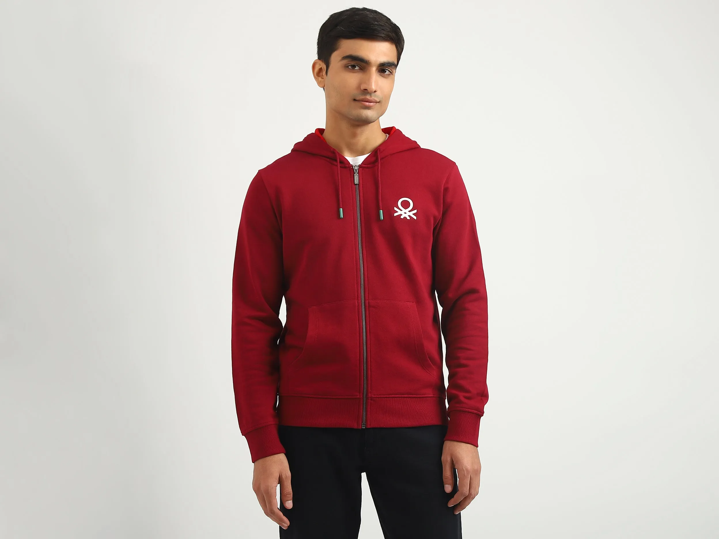 Men Brand Logo Hooded Sweatshirt