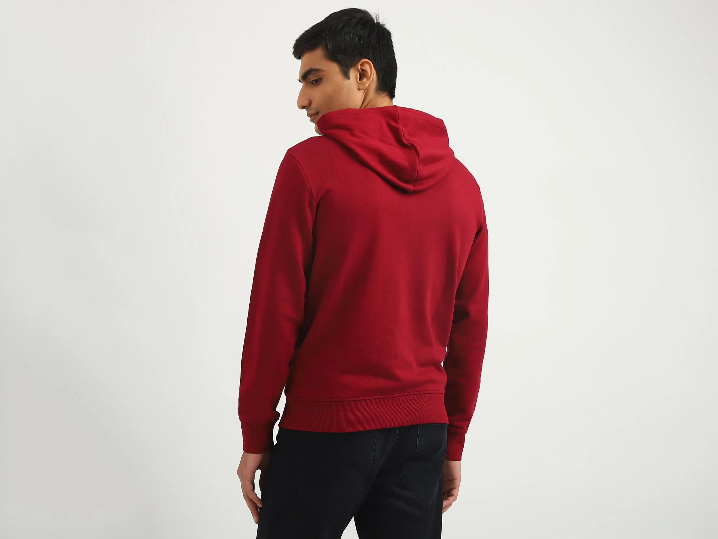 Men Brand Logo Hooded Sweatshirt