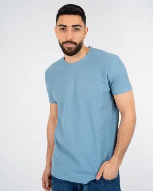 Men Half Sleeves Jacquard T-shirt