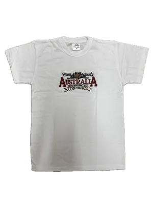 Mens Australia Wilderness T Shirt Souvenir Tee Top 100% Cotton - White
