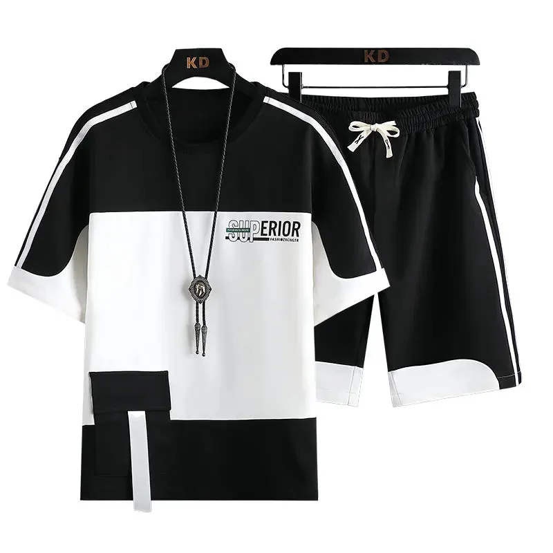 Men's Casual Set - Short Sleeve T-Shirt and Shorts Tracksuit