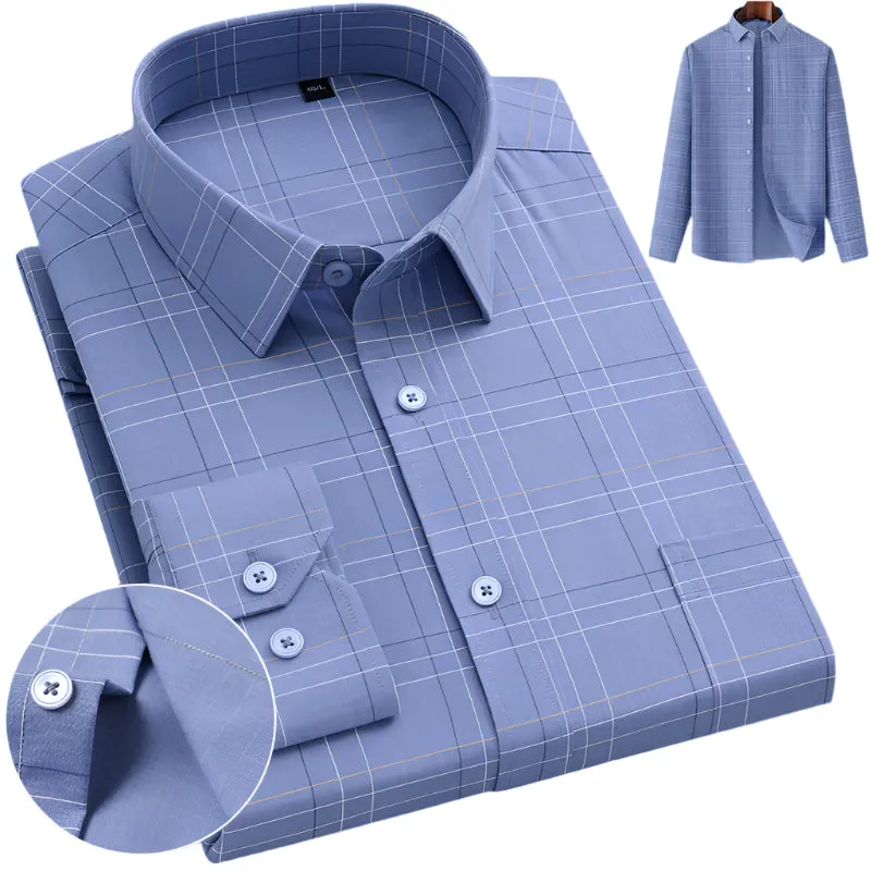 Men's Classic Patterned Business Shirt | Premium Oxford Blend