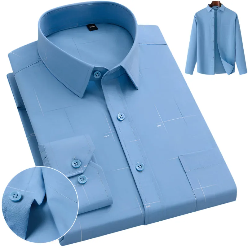 Men's Classic Patterned Business Shirt | Premium Oxford Blend