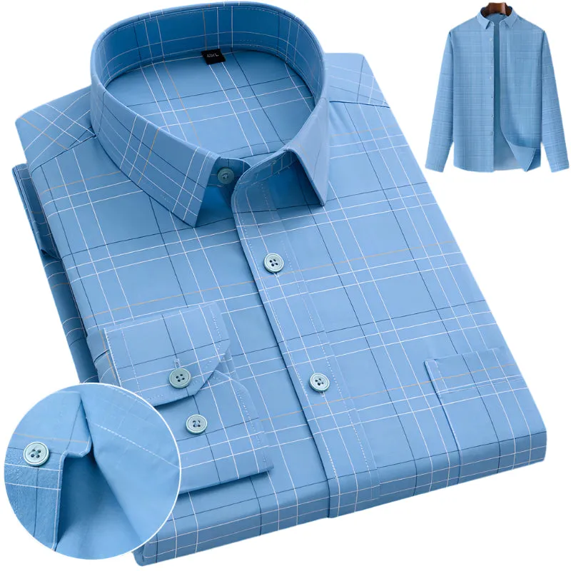 Men's Classic Patterned Business Shirt | Premium Oxford Blend