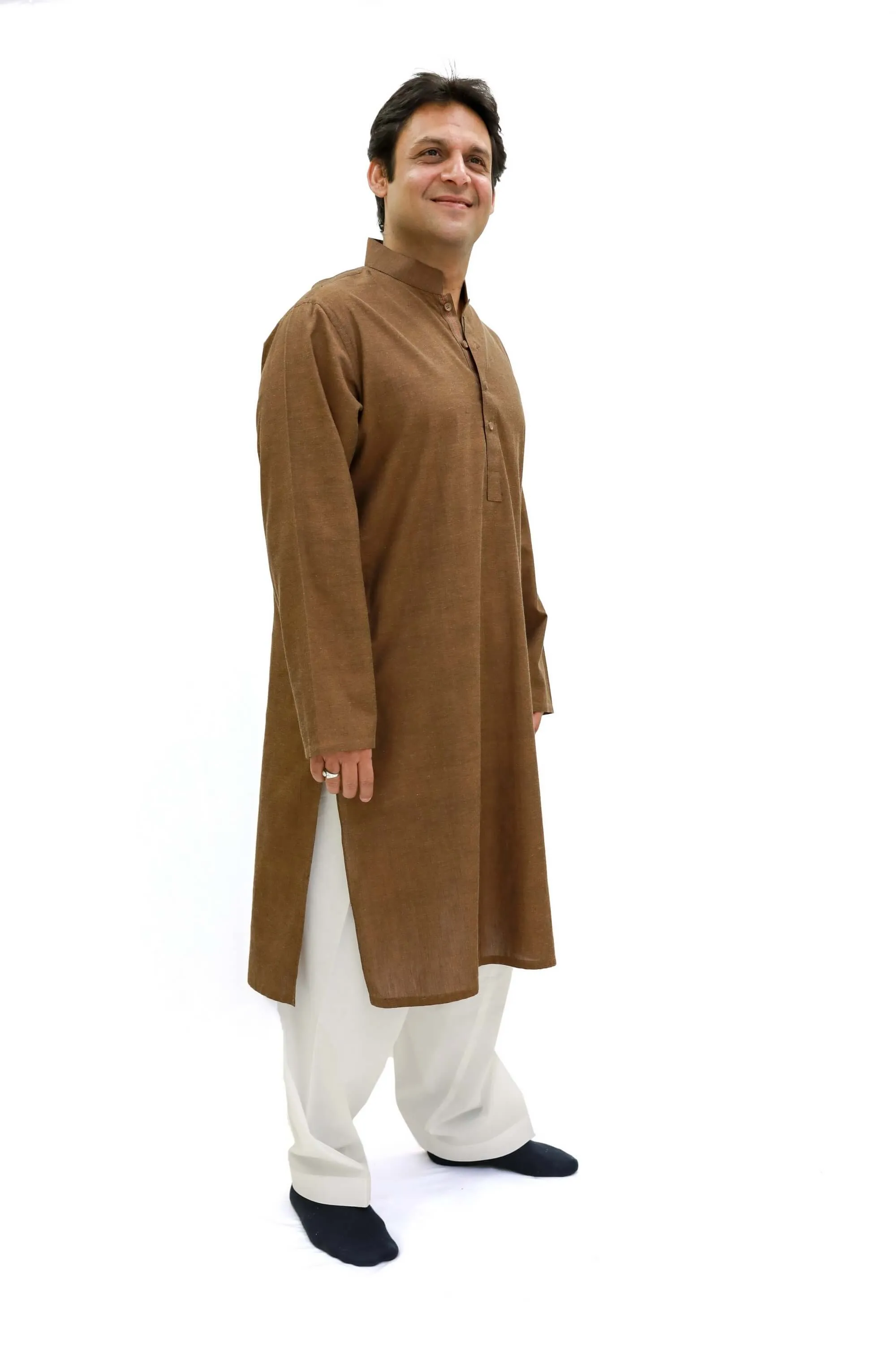 Men's Cotton Brown Kurti
