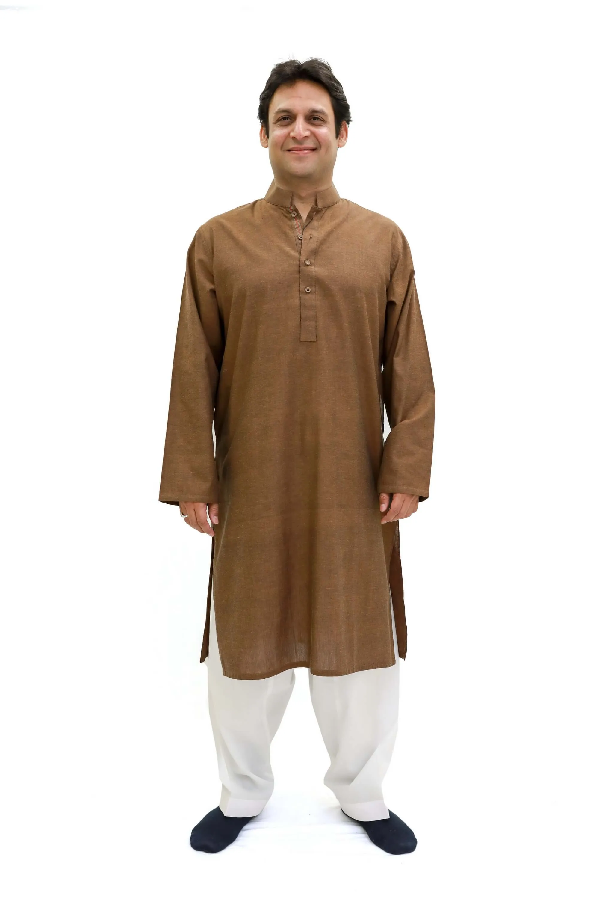 Men's Cotton Brown Kurti