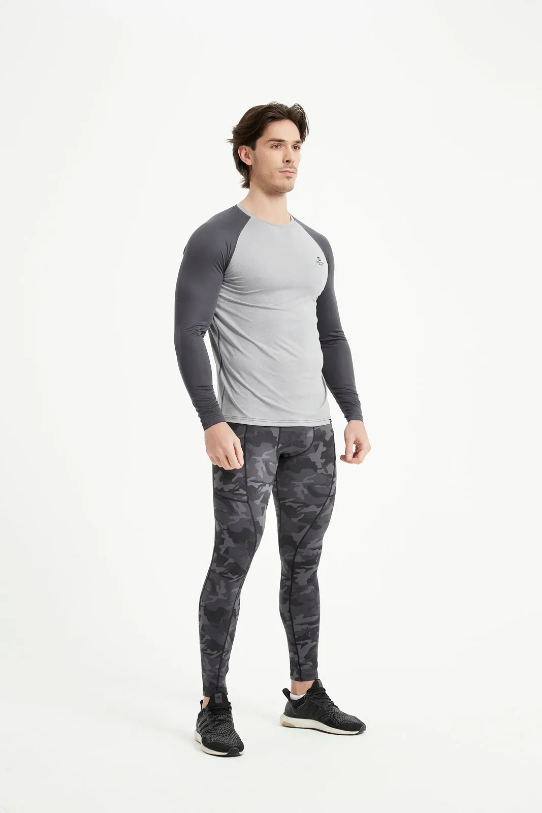 Men's Crew Neck Long Raglan Sleeve Tee